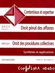 Contentieux et expertise Droit pénal des affaires/Droit des procédures collectives vignette